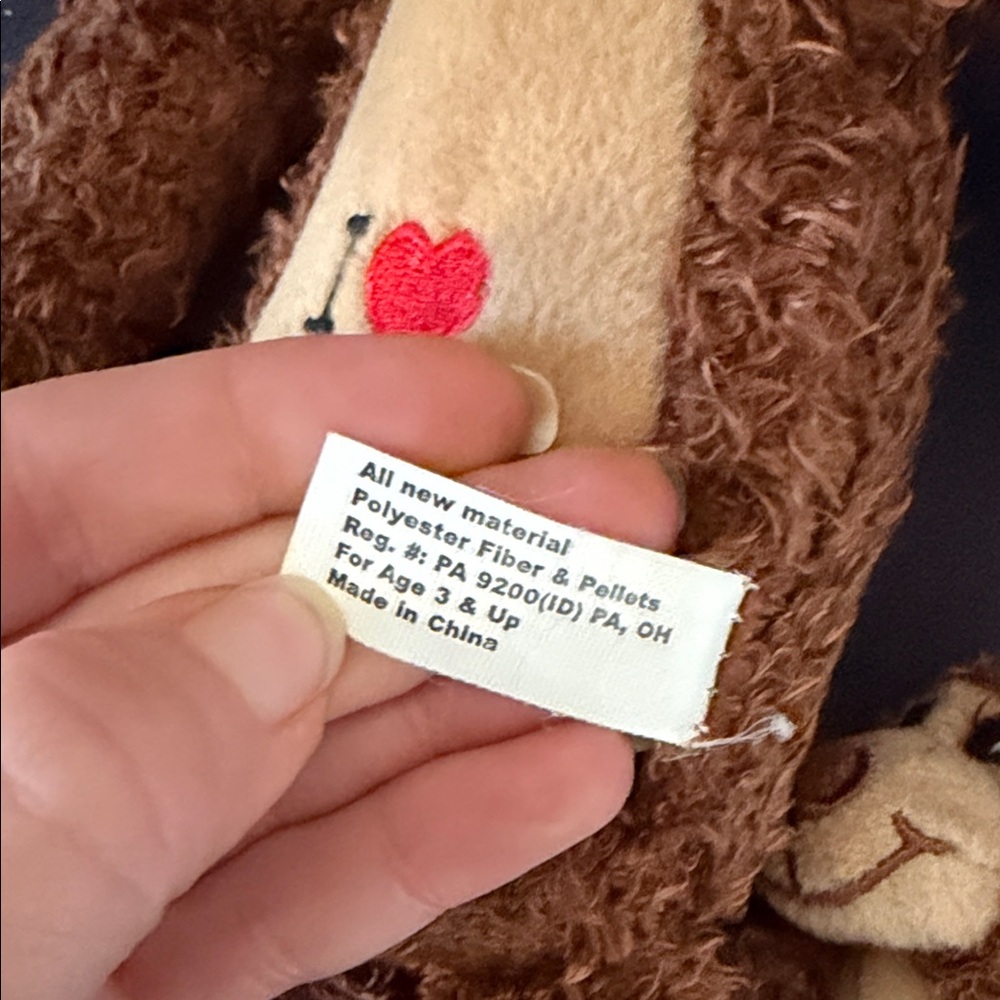 Brown Plush Monkey Toy I ❤️ NY Metro Merchandise - Picture 6 of 10